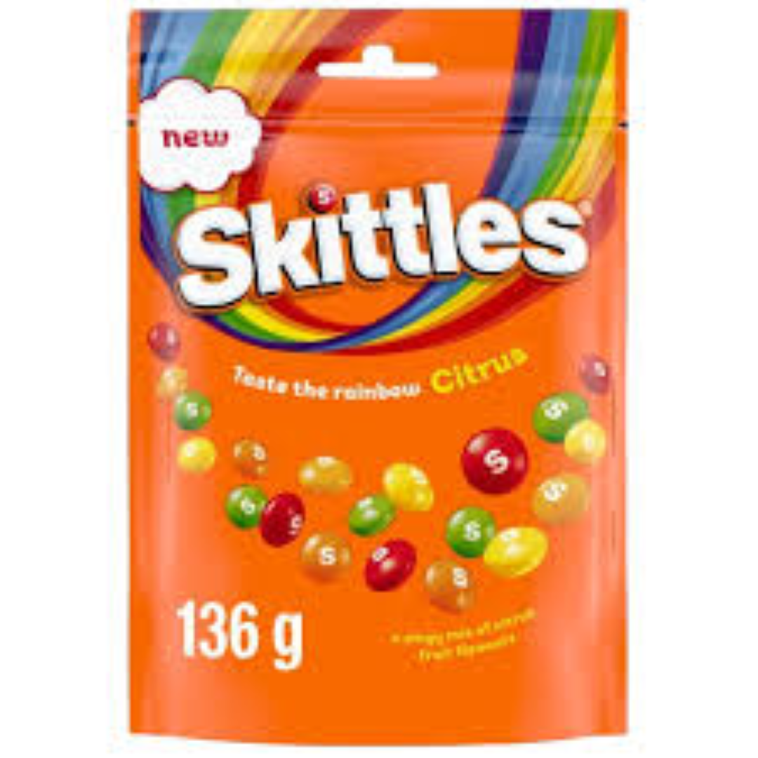 SKITTLES CITRUS BAG 136G